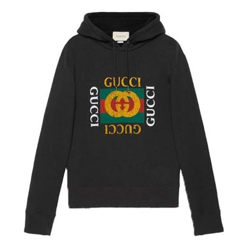 Gucci Vintage Crew Popover Hoody 'Black' 454585-X5J57-1015 - 1