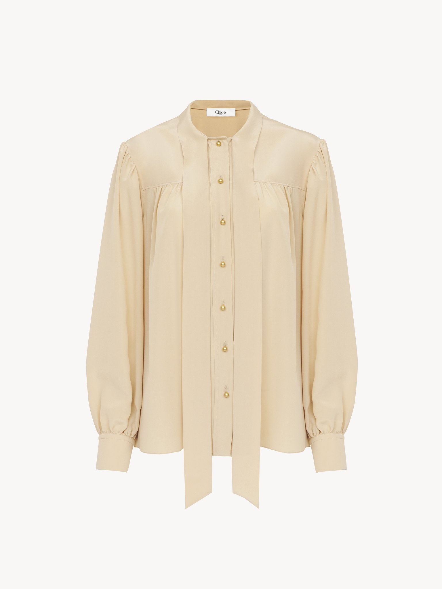 LAVALLIÈRE BLOUSE IN CRÊPE DE CHINE - 2