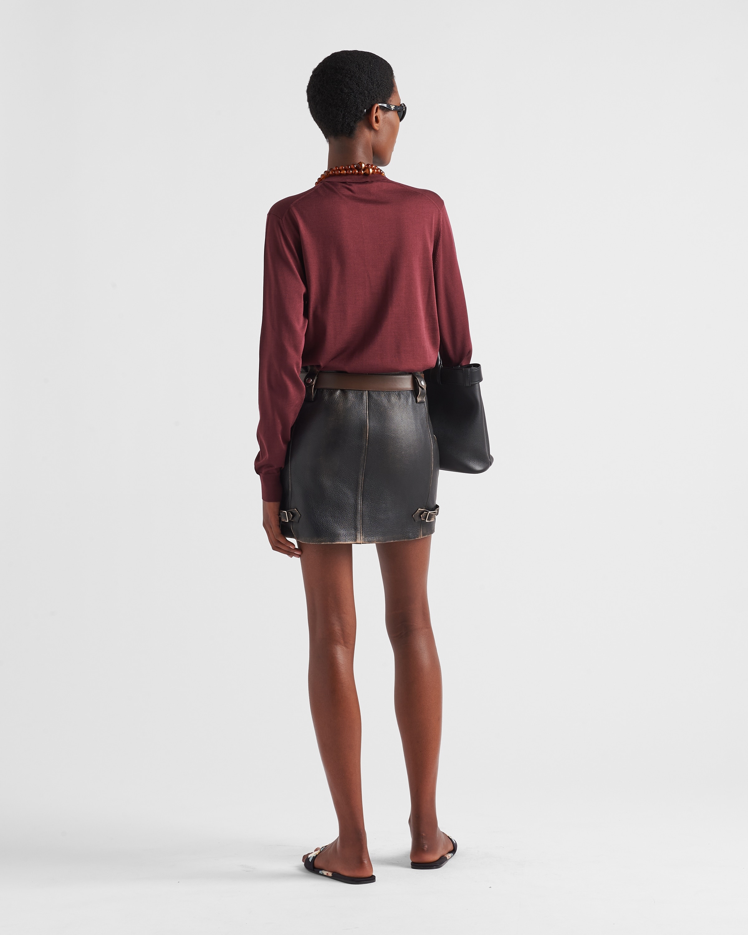 Leather miniskirt - 5