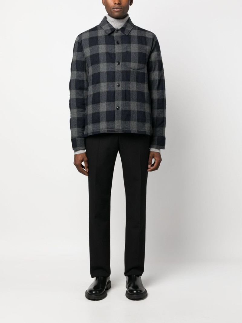 OFFICINE GÉNÉRALE gingham-check virgin-wool jacket outlook