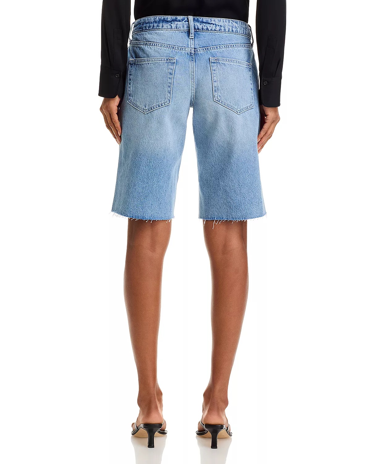 Elise Low Rise Denim Bermuda Shorts - 3