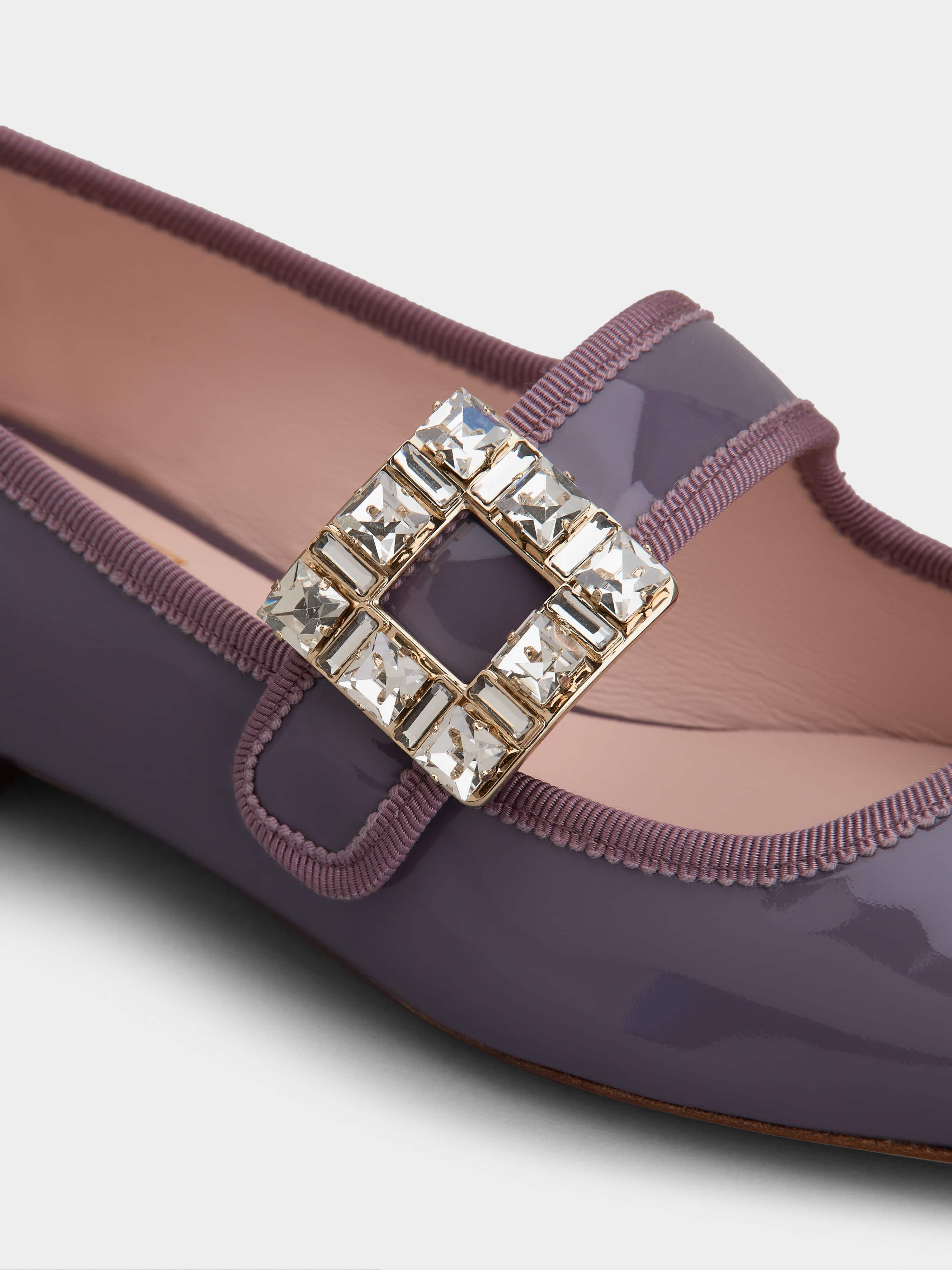 Très Vivier Strass Buckle Babies Ballerinas in Patent Leather - 3