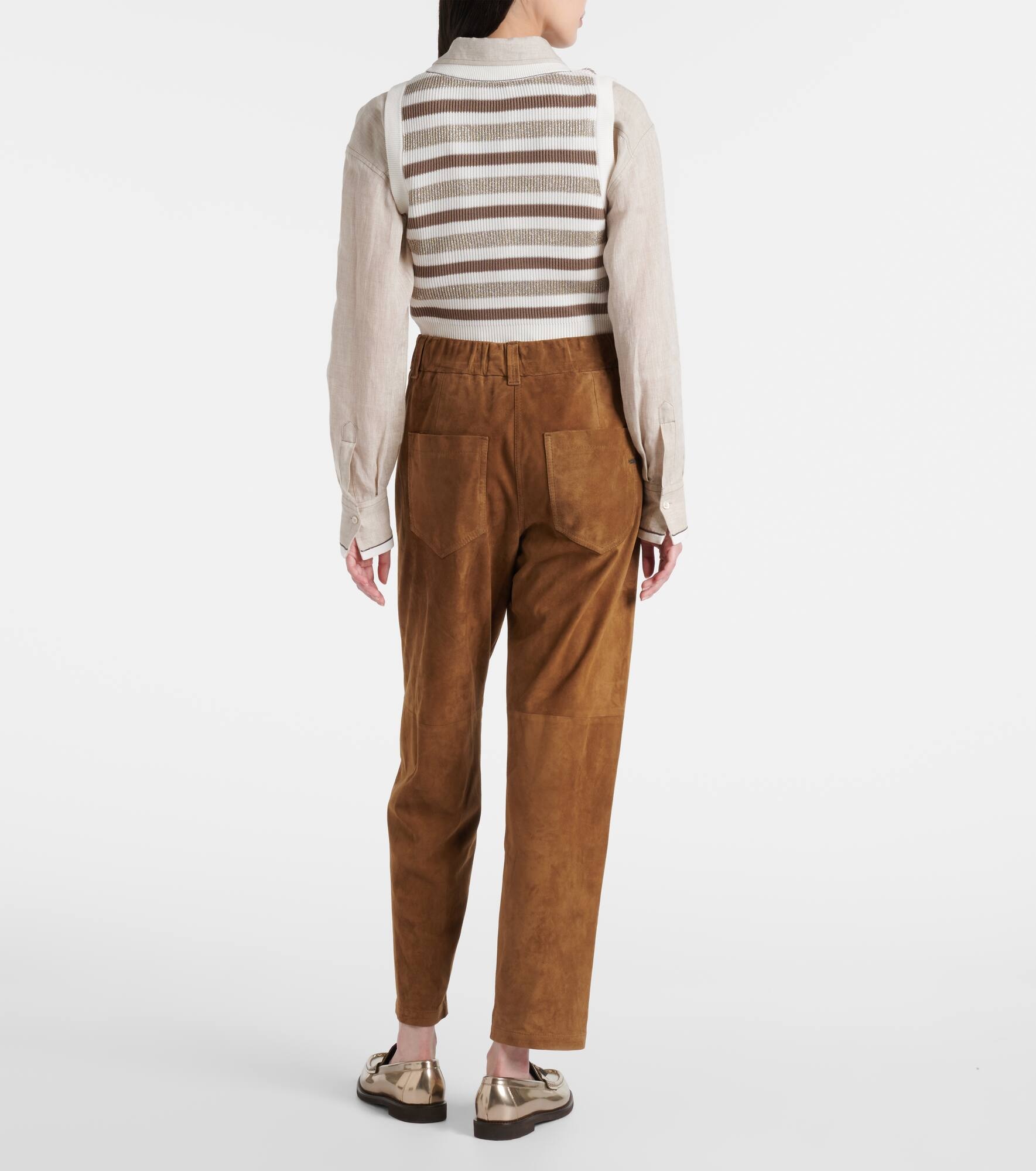 Suede straight pants - 3
