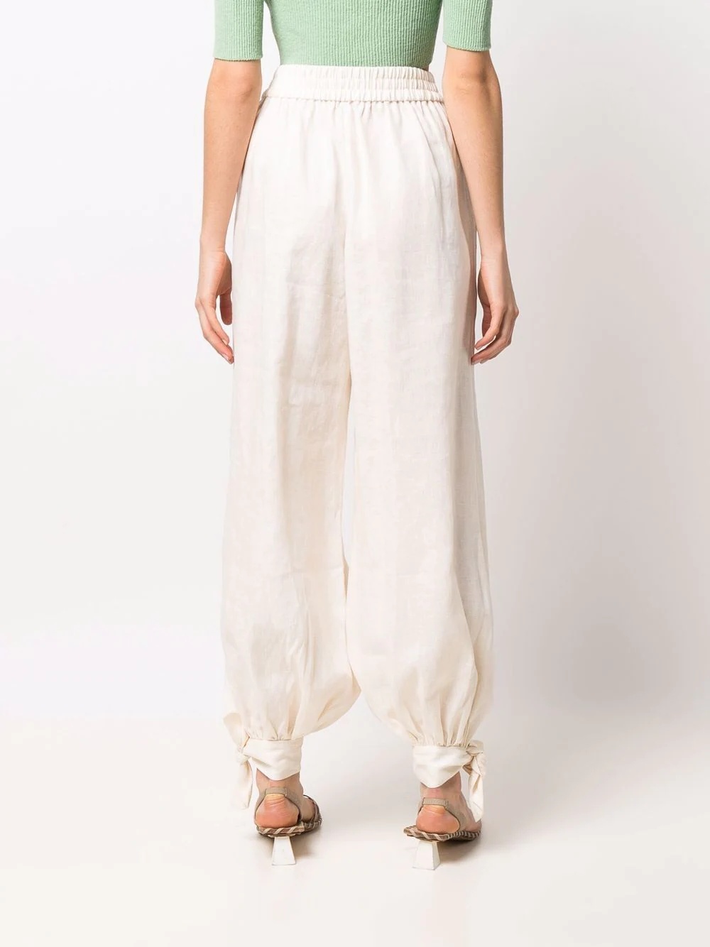 slouchy linen trousers - 4