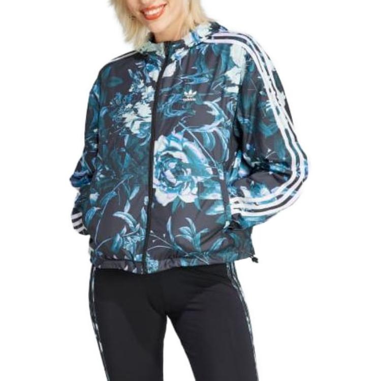 (WMNS) adidas Allover Flower Print Windbreaker 'Multi-Color' IJ7085 - 3