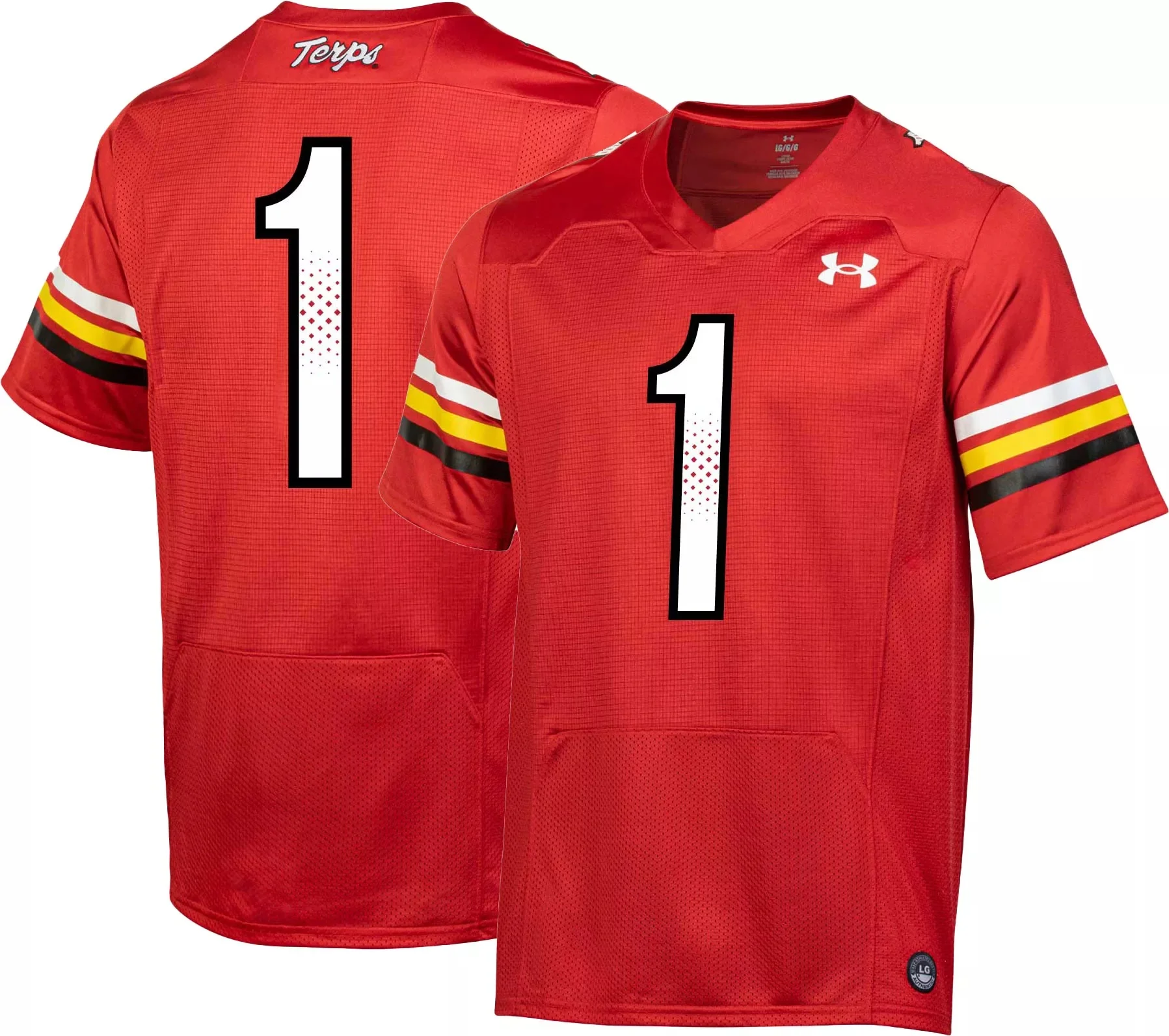 Under Armour Youth Maryland Terrapins Stefon Diggs #1 Red Replica Football Jersey - 1