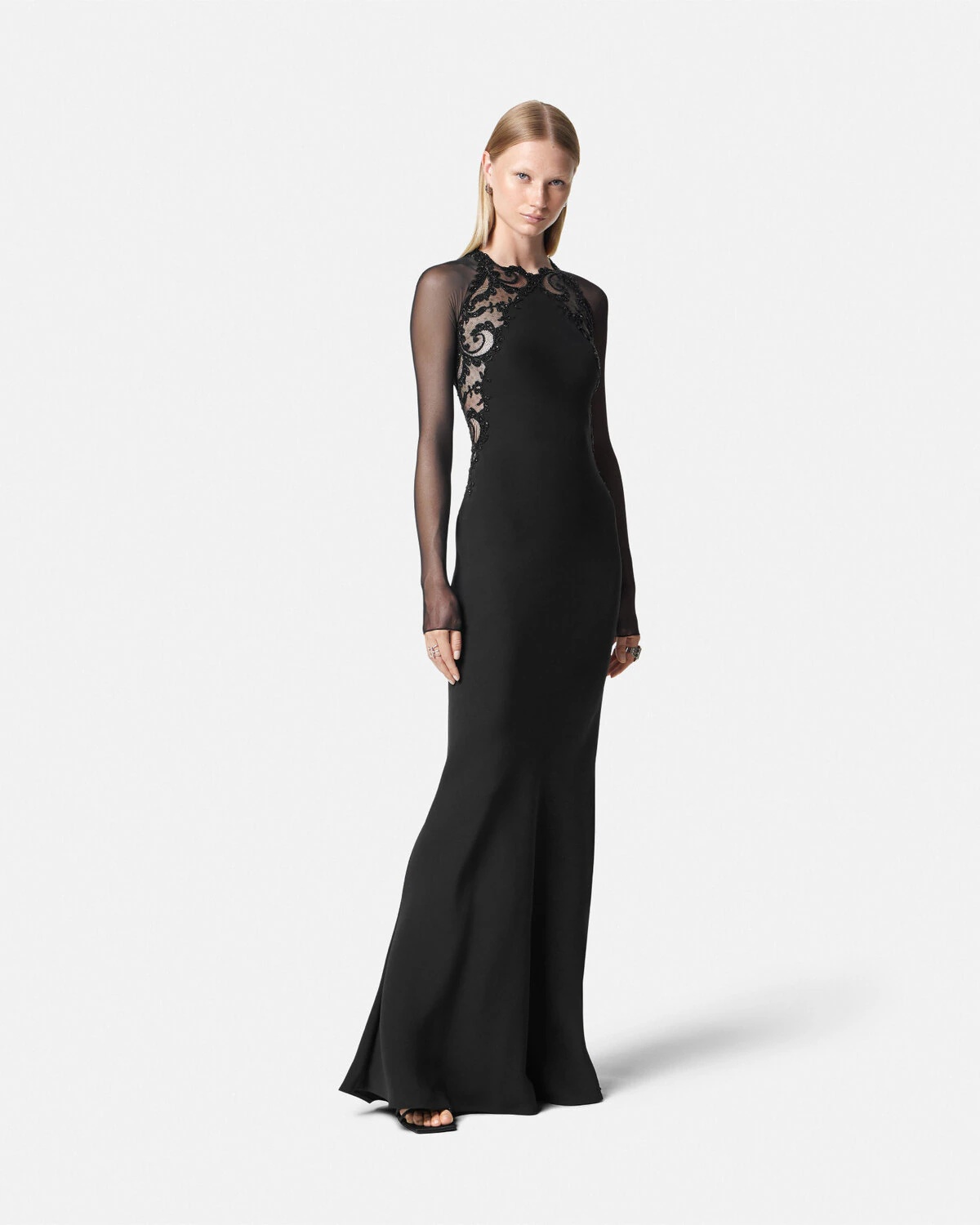 Embellished Barocco Lace Gown - 4