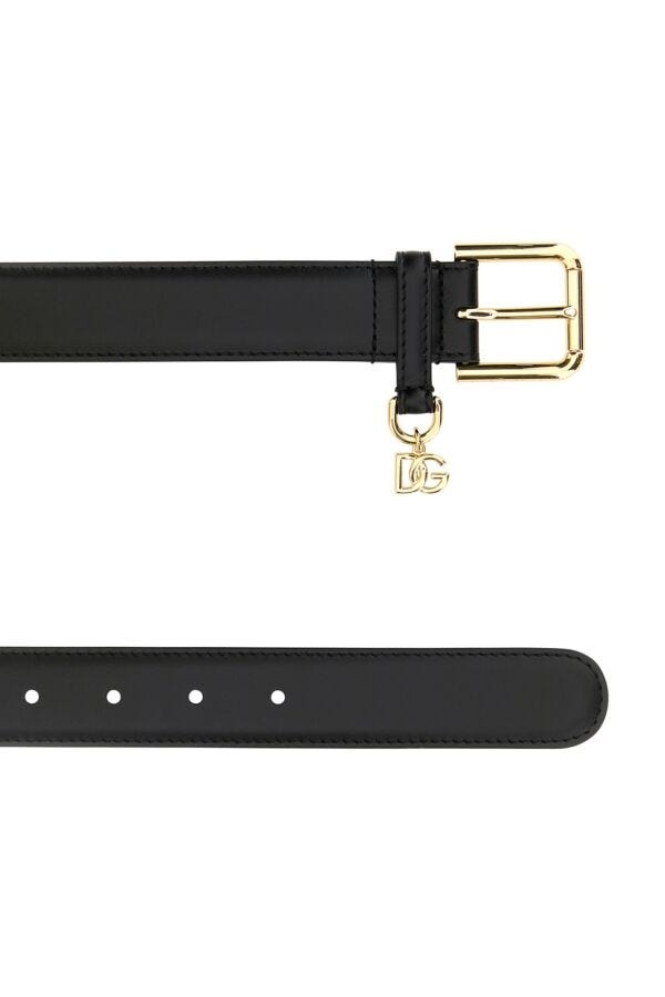 ベルト DOLCE & GABBANA Woman Belt Black BE1635AW576 80999 DG charm belt in Black for Women | Dolce&Gabbana® US
