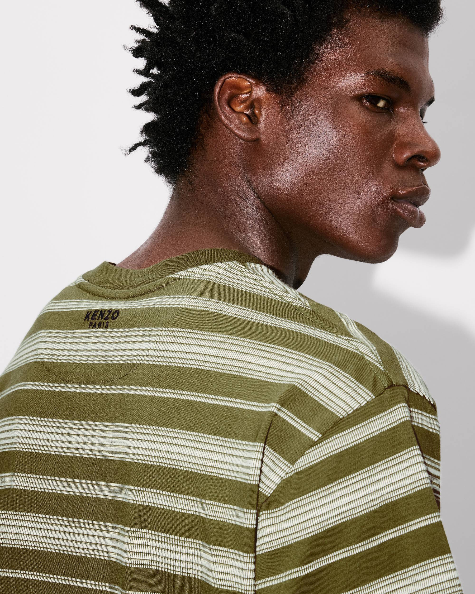'Boke Flower' striped embroidered T-shirt in cotton - 7