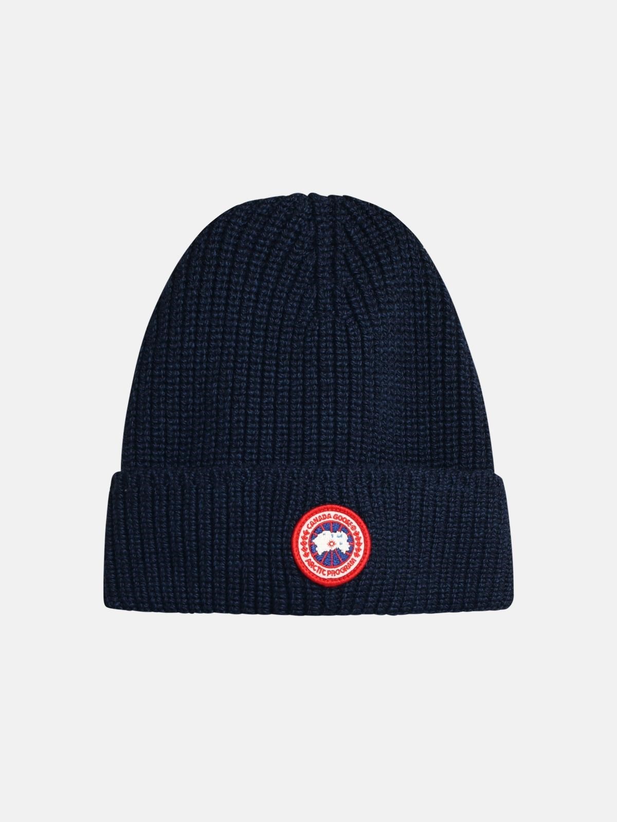 ARTIC DISC BLUE WOOL BEANIE - 1