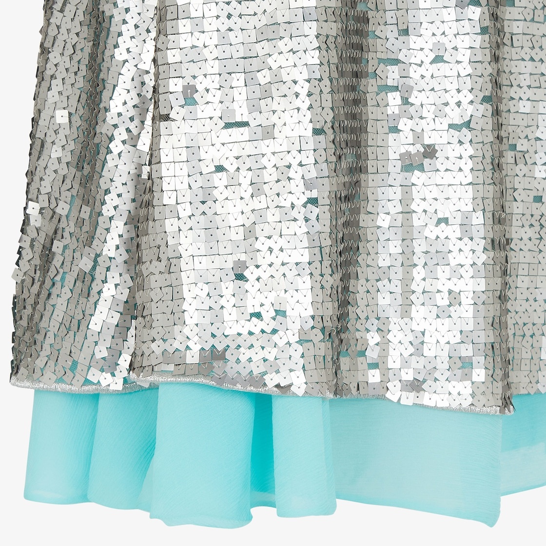 Skirt with silver sequin embroidery - 3