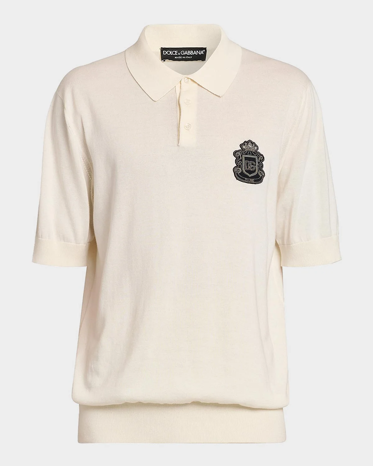 Men's Cotton Heraldic Crest Polo Shirt - 1