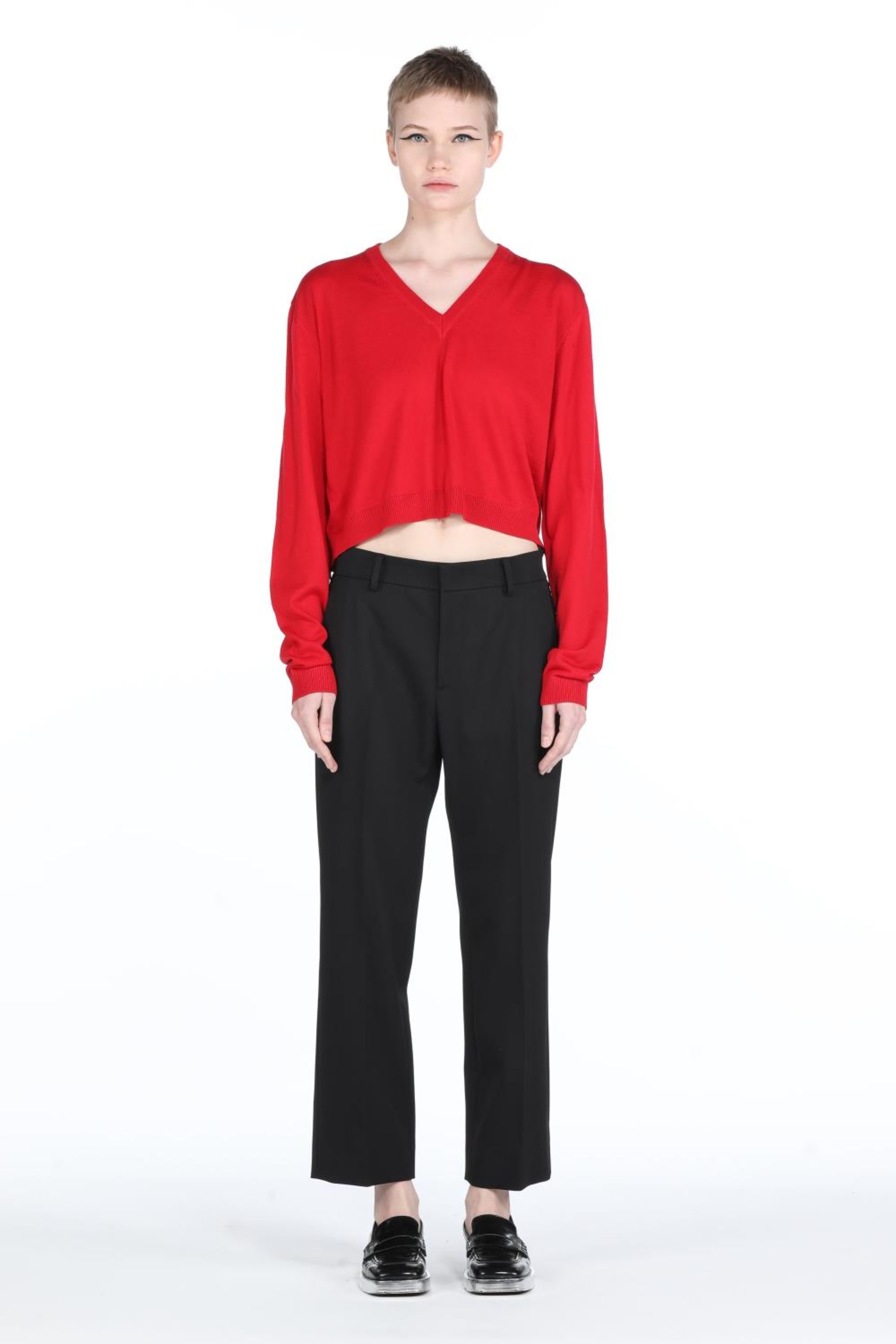CROPPED STRAIGHT-LEG PANTS - 4