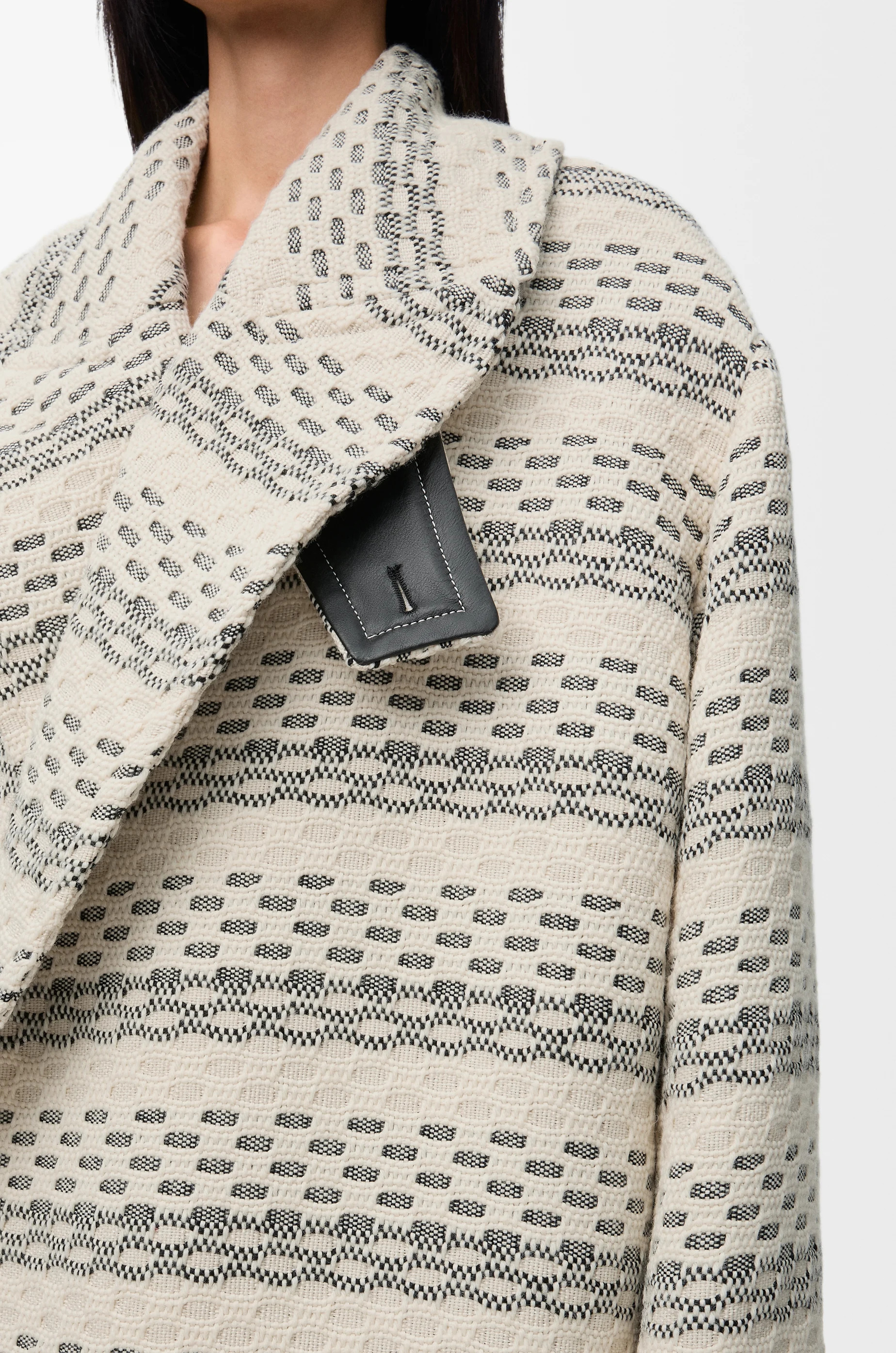 Coat in wool blend jacquard - 4