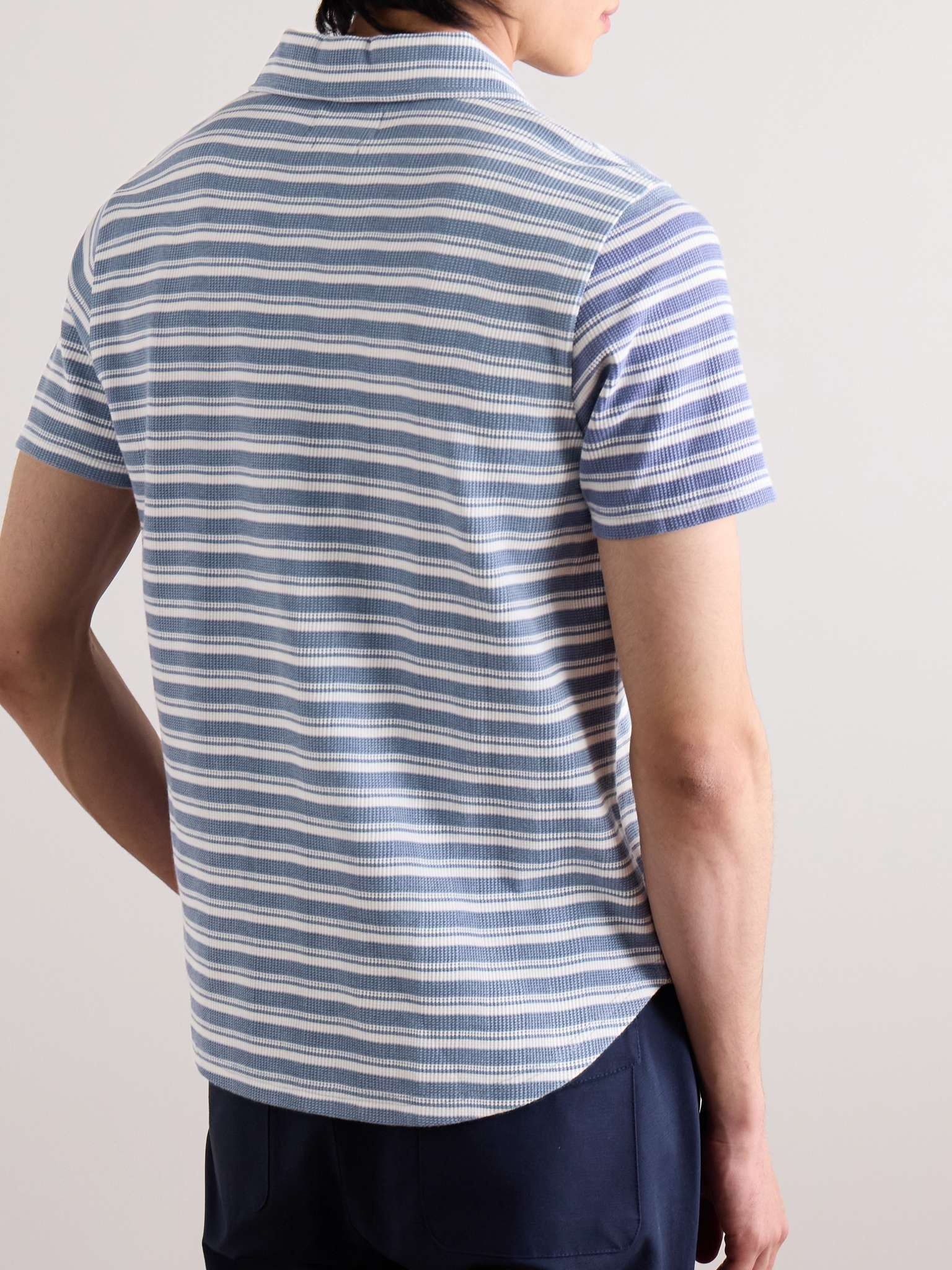 Austell Striped Knitted Polo Shirt - 3