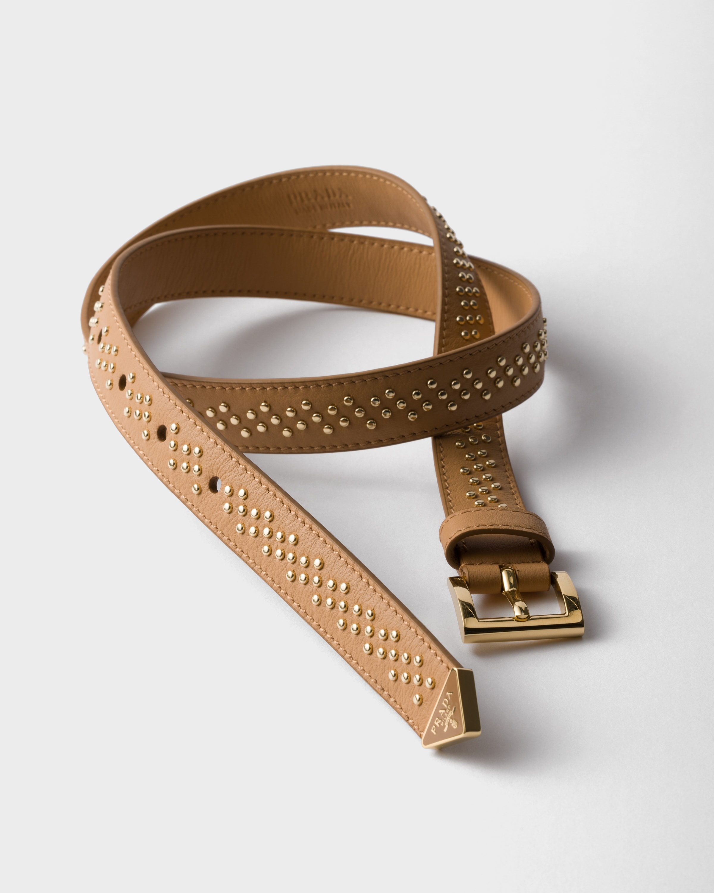 Leather belt with studs - 2