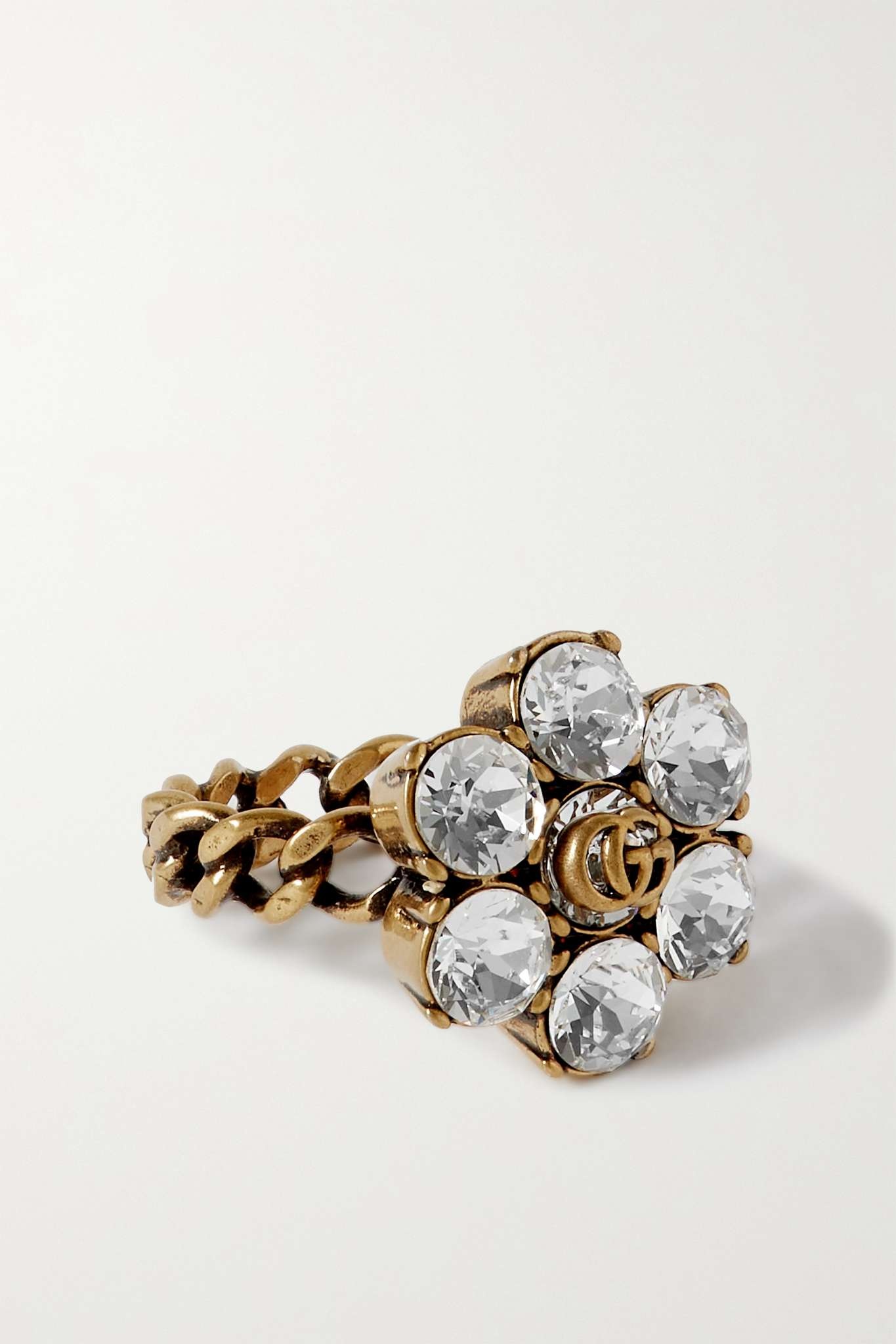 GG Marmont gold-tone crystal ring - 1