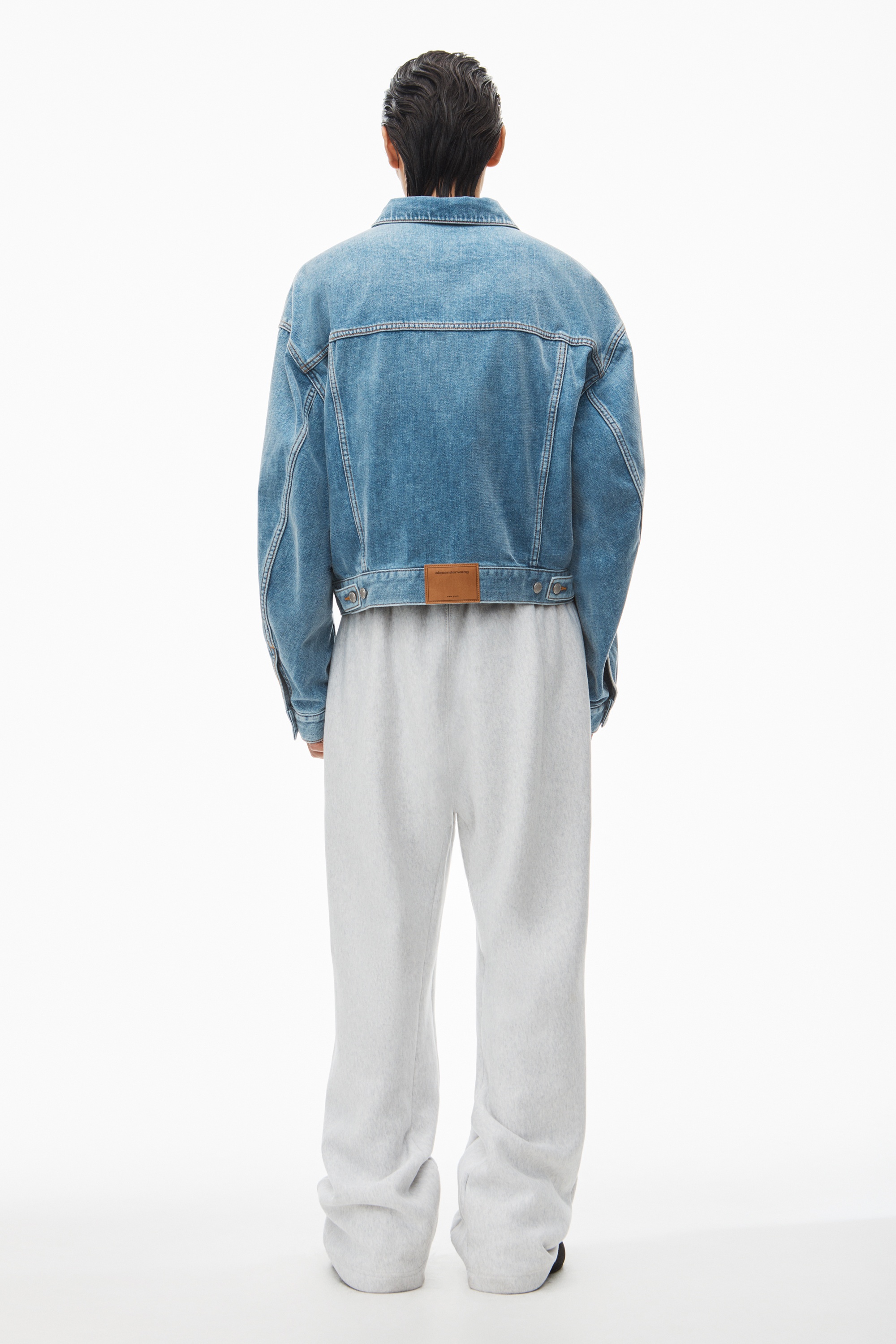 Logo EMBROIDERED oversized sweatpants in heavy cotton Terry - 5