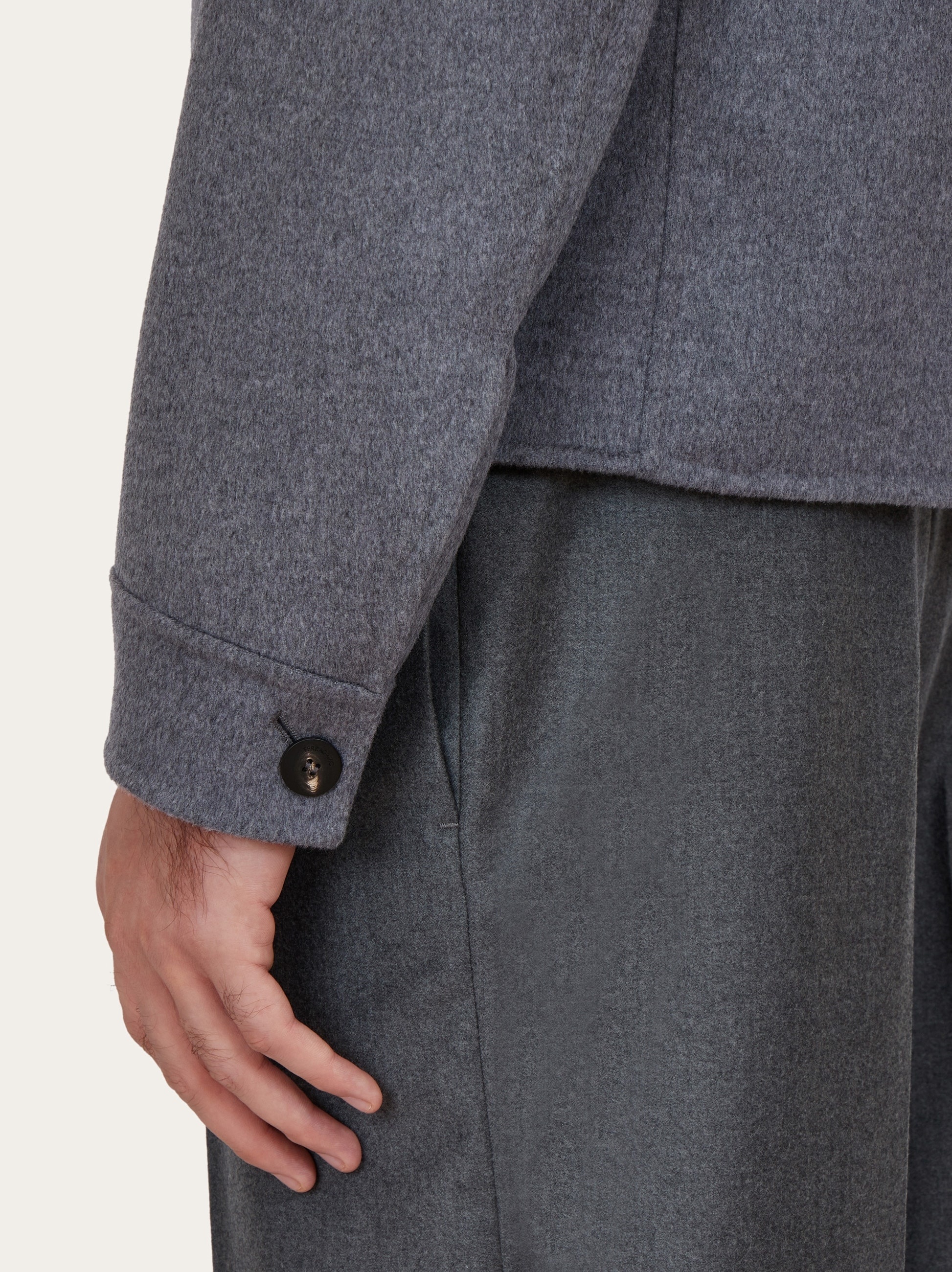 Mixed cashmere blouson - 5