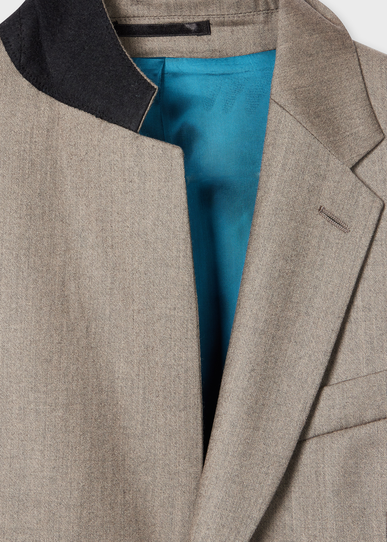 Tailored-Fit Oatmeal Overdyed Wool-Cashmere Flannel Blazer - 2