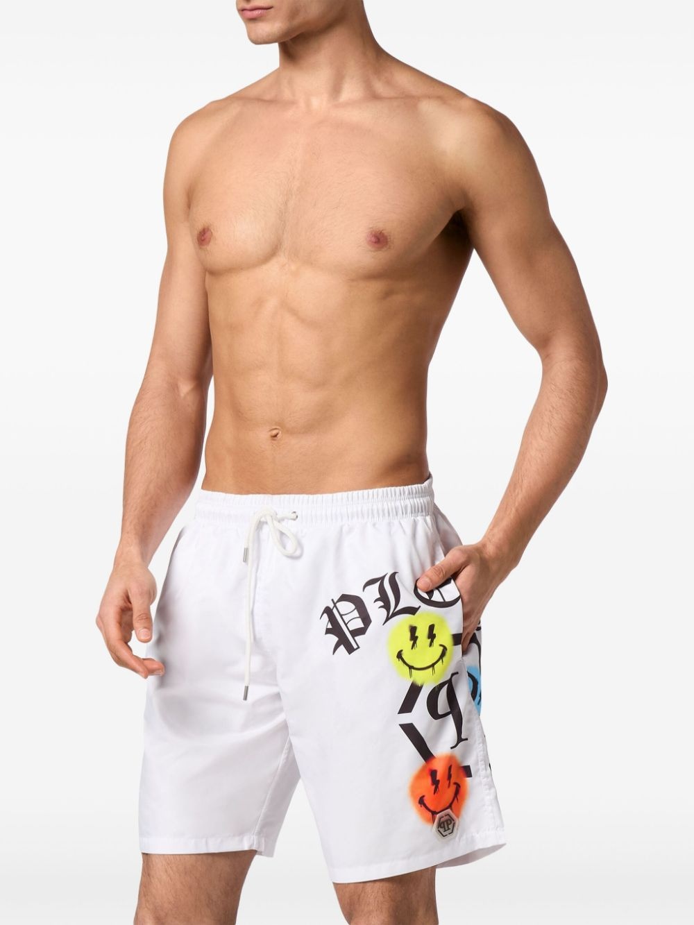 logo-print swim shorts - 3