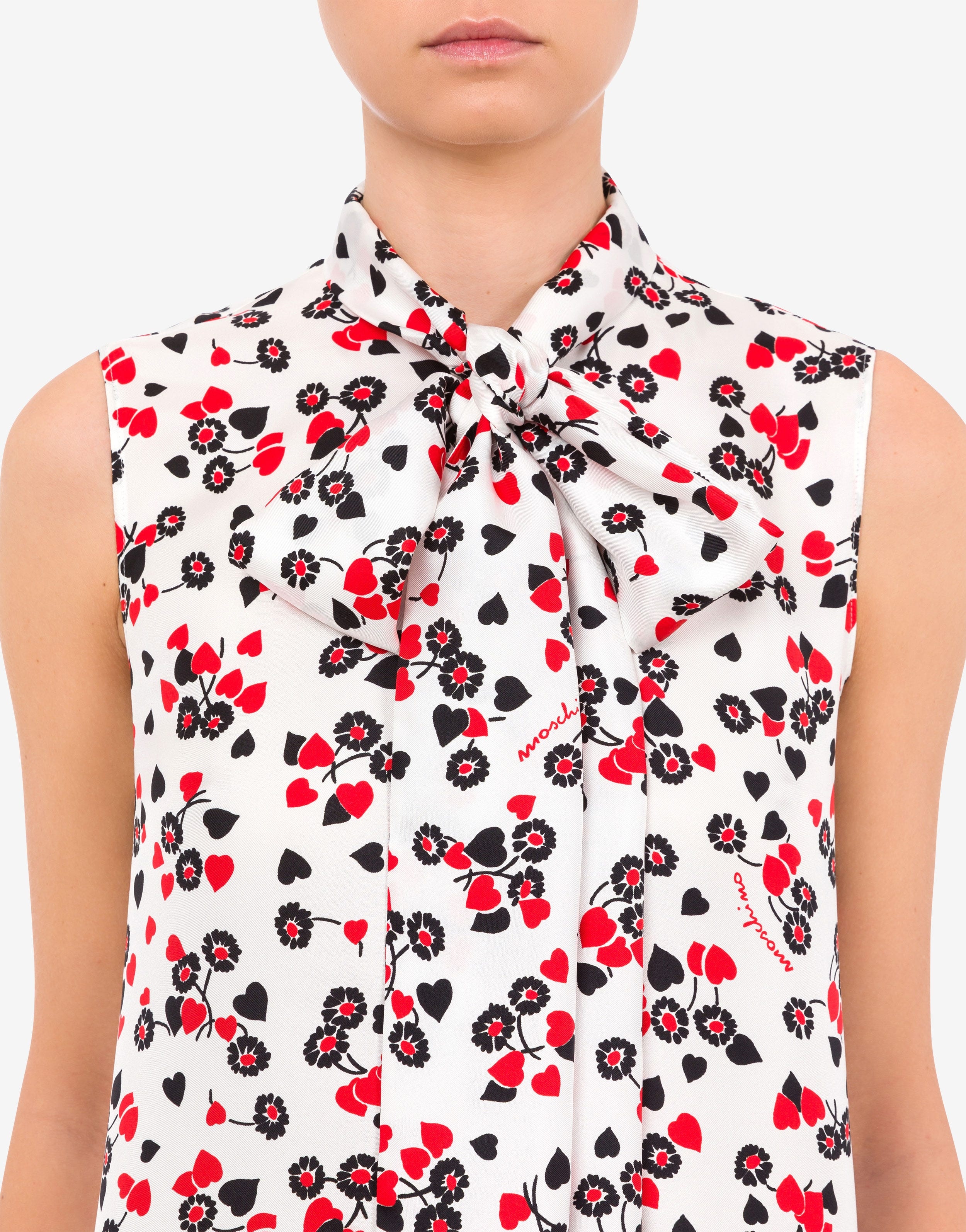 HEARTS & FLOWERS SILK TWILL TOP - 4