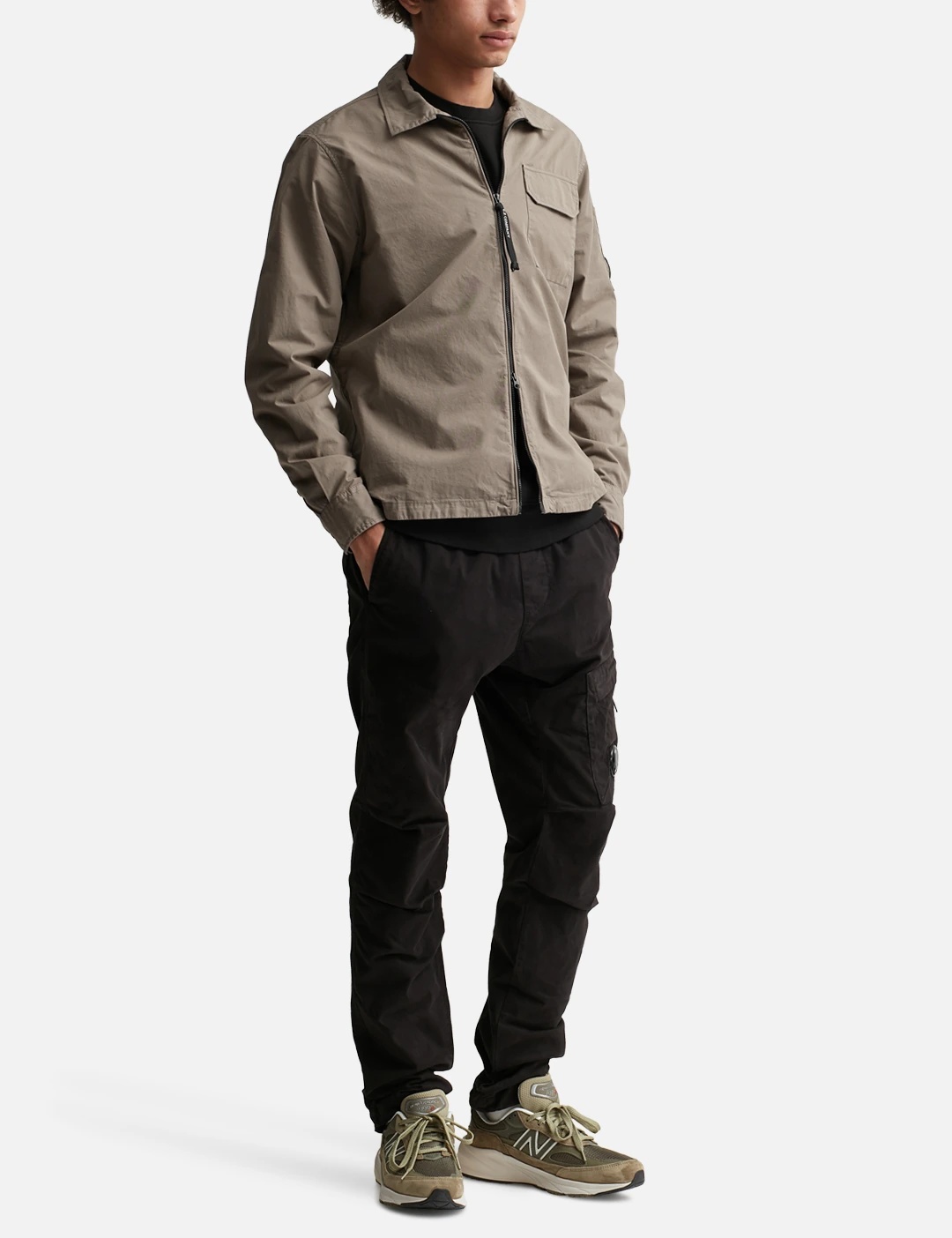 ORGANIC GABARDINE ZIPPED OVERSHIRT - 5