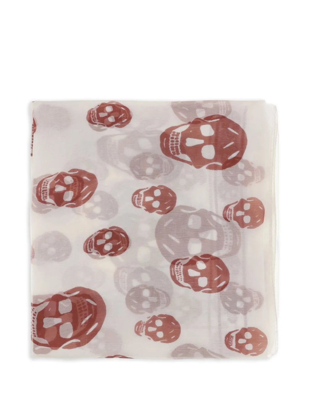 skull-print silk scarf - 1