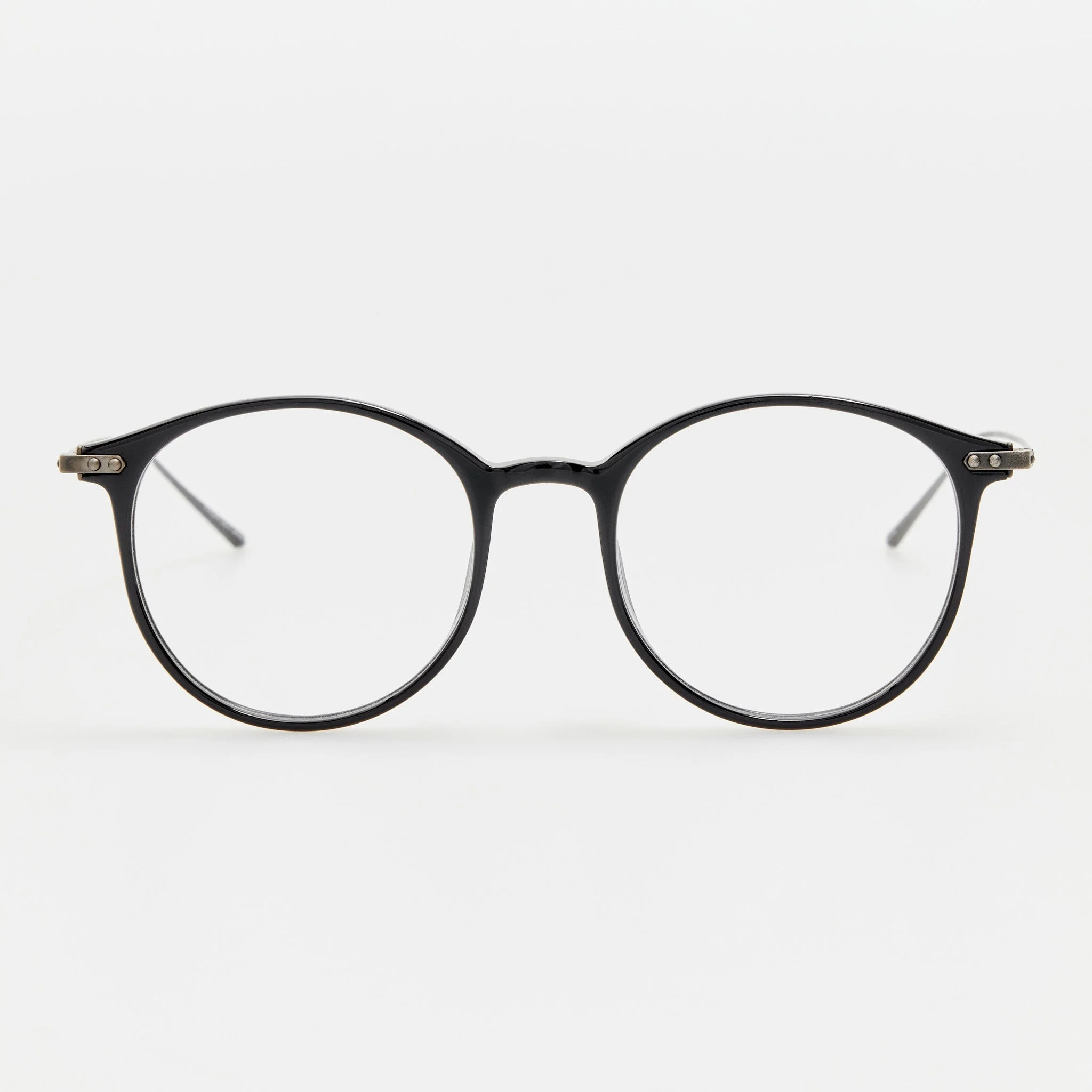 GRAY OVAL OPTICAL FRAME IN BLACK - 1