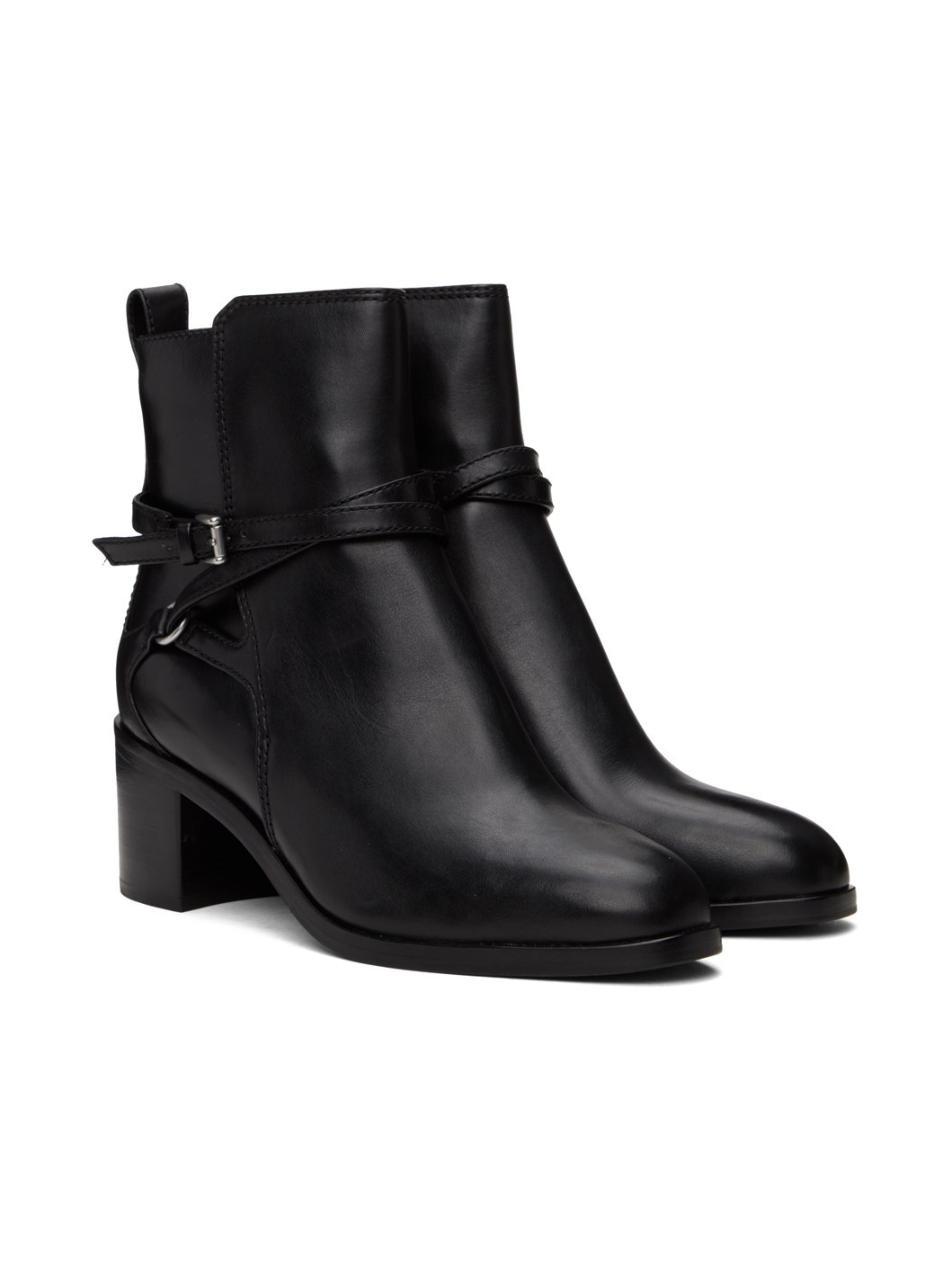 Black Hazel Buckle Boots - 4