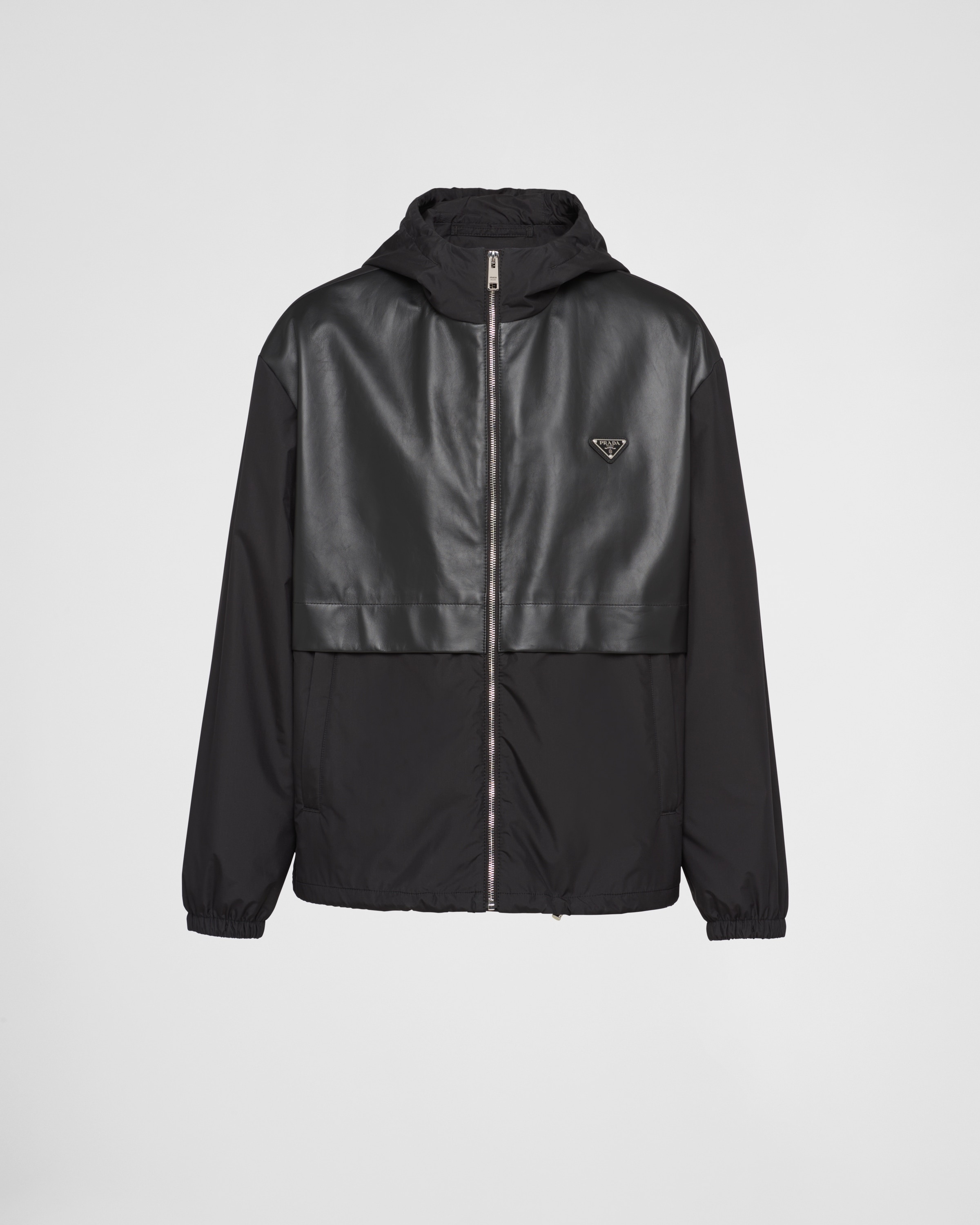 Prada Silk and leather blouson jacket | REVERSIBLE