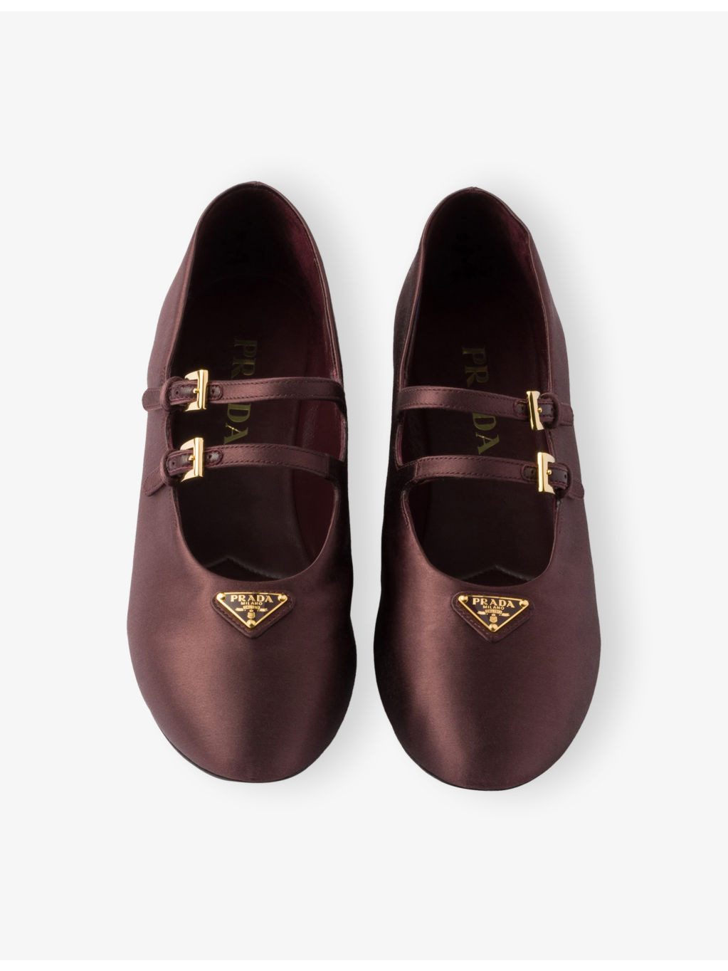 Double-Strap Satin Mary Jane Flats - 2