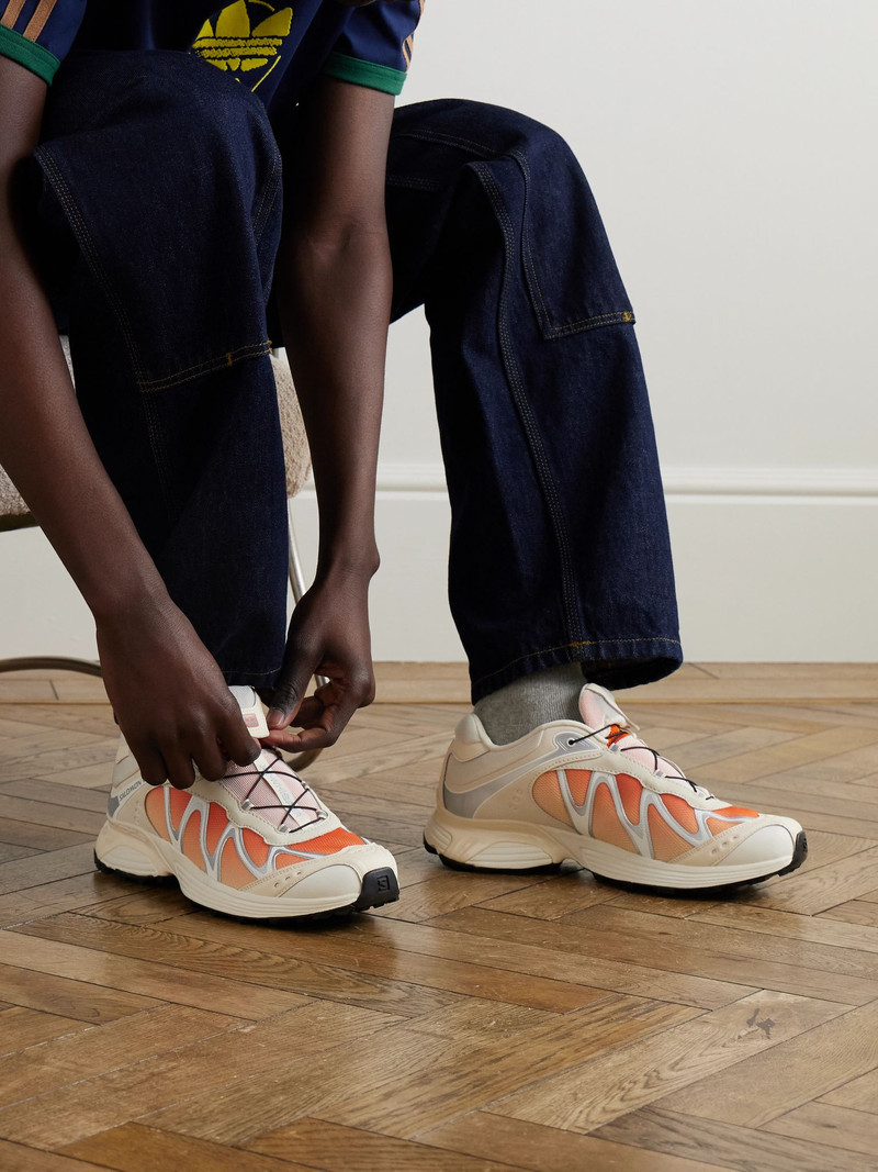 SALOMON XT-WHISPER Rubber-Trimmed Mesh Sneakers Orange outlook
