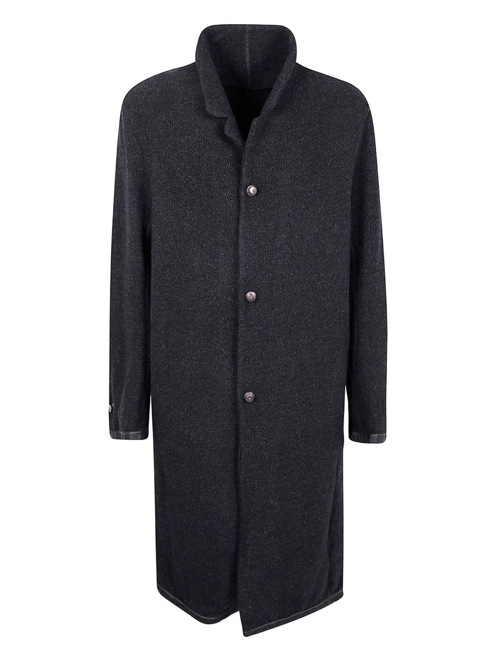 buttoned long-sleeve coat - 1