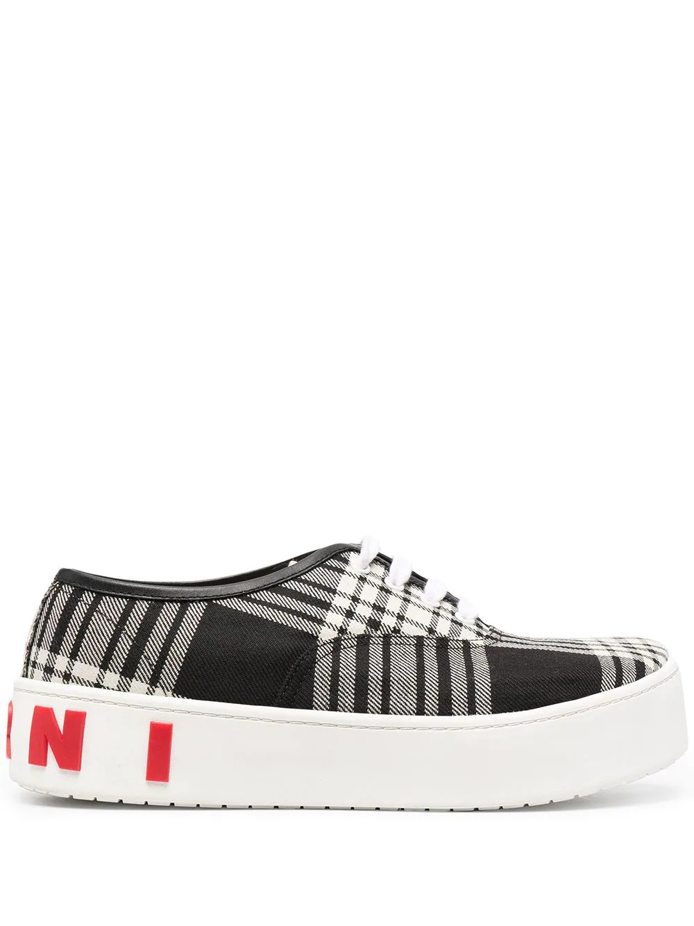 check print slip-on sneakers - 1