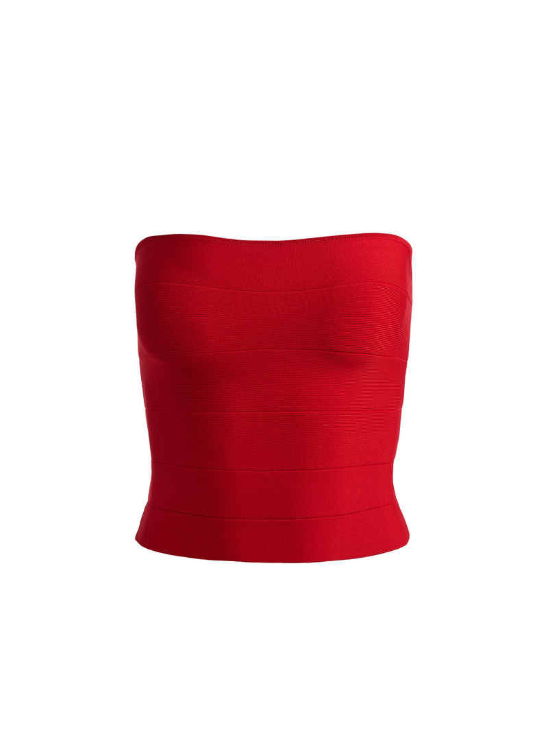 ALISON BANDAGE TUBE TOP - CHILI PEPPER 1
