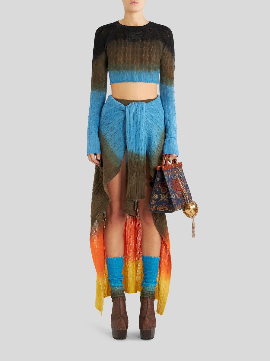 COLOUR SHADED WOOL CROPPED JUMPER - 4