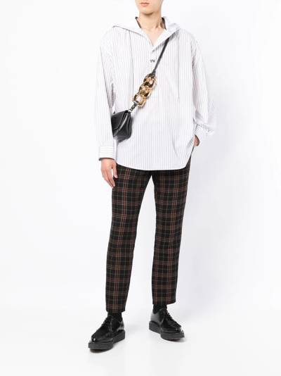 Vivienne Westwood hooded stripe-print shirt outlook