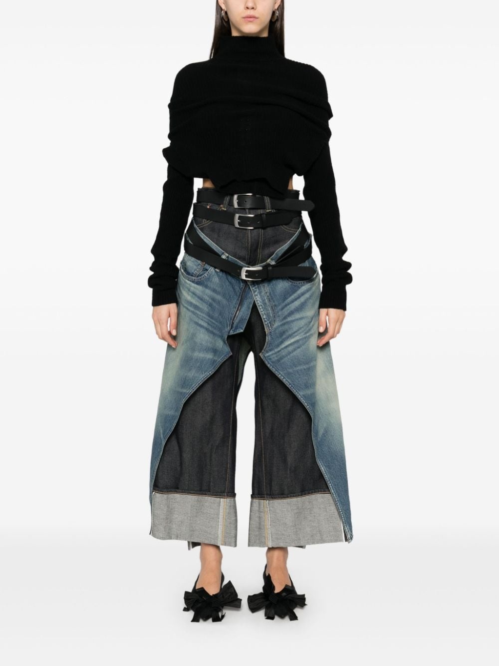 belted jeans - 2
