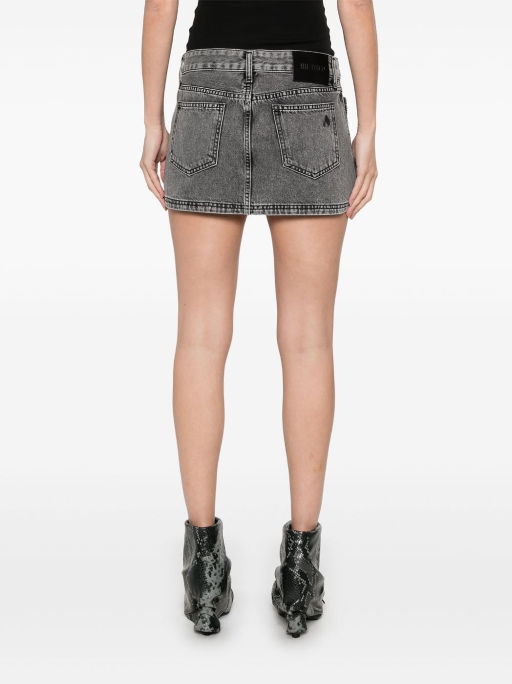 denim mini skirt - 4