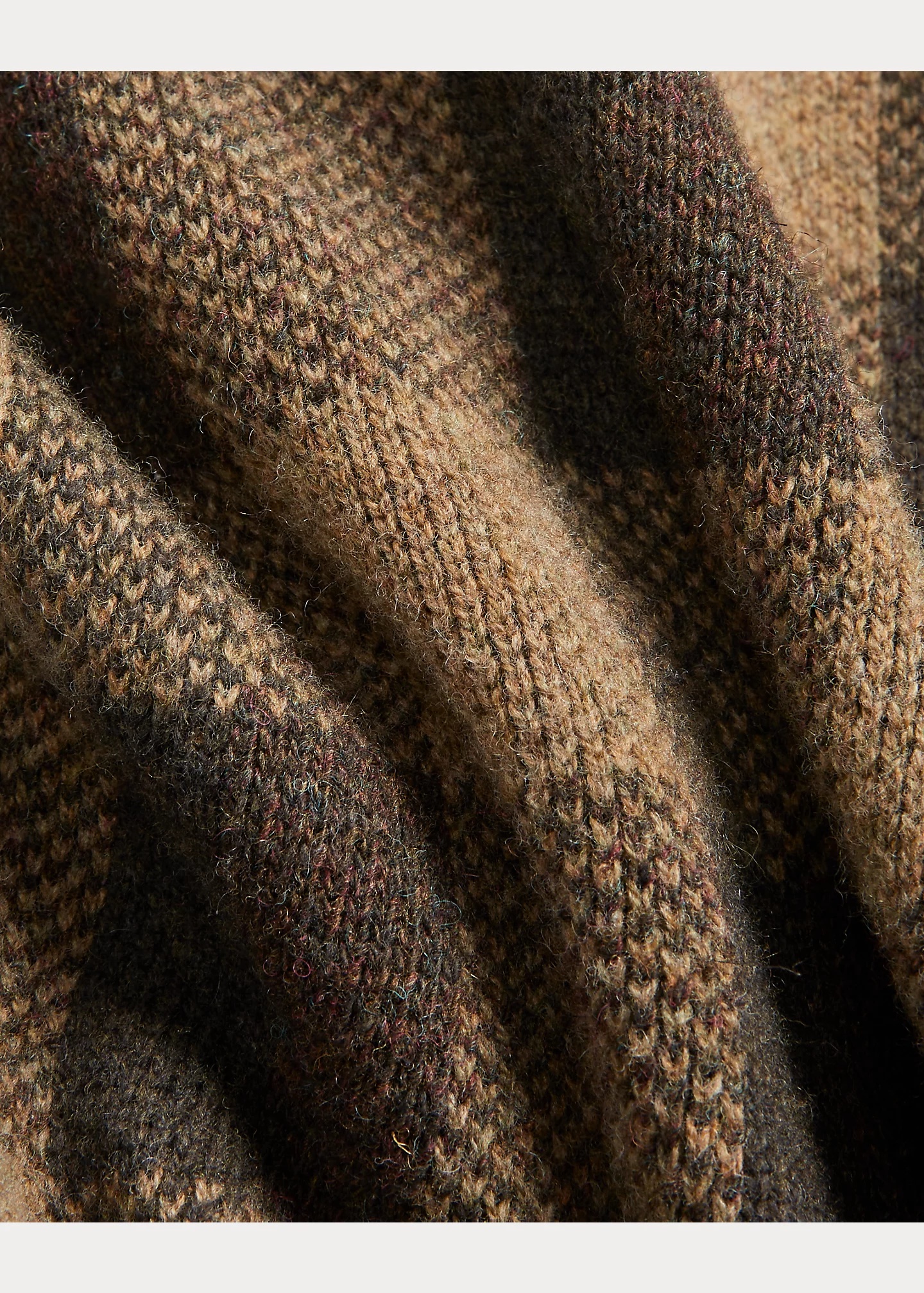Plaid Wool Sweater Jacket - 6