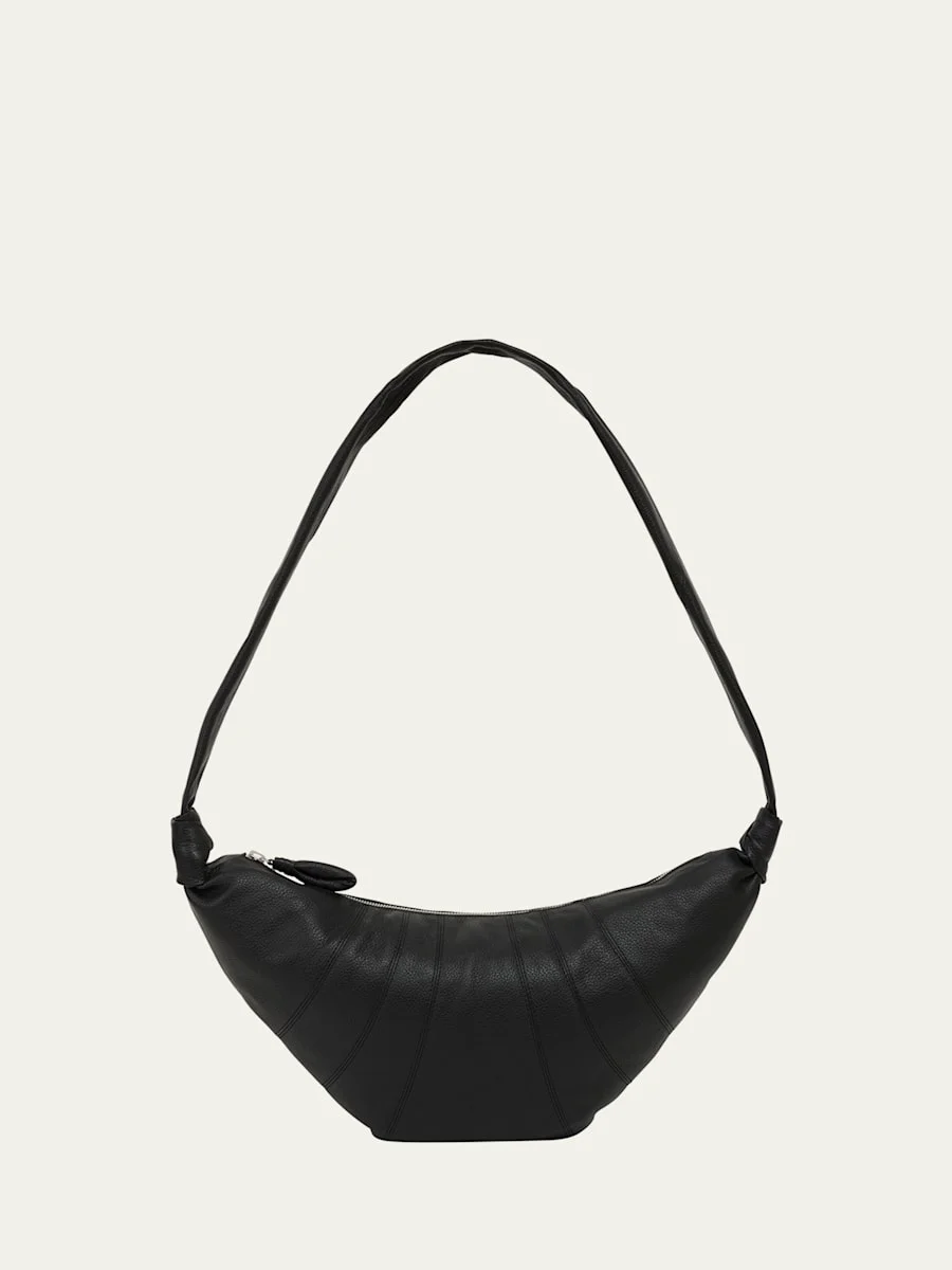 Men's Medium Croissant Leather Shoulder Bag - 1