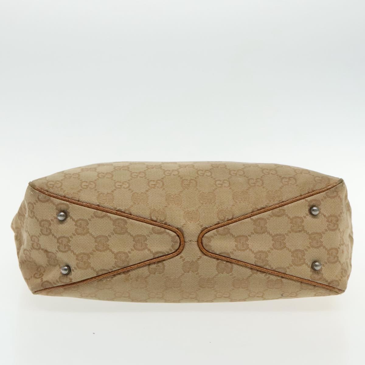 GUCCI GG Canvas Hand Bag Brown Silver 113019 113019 - 10