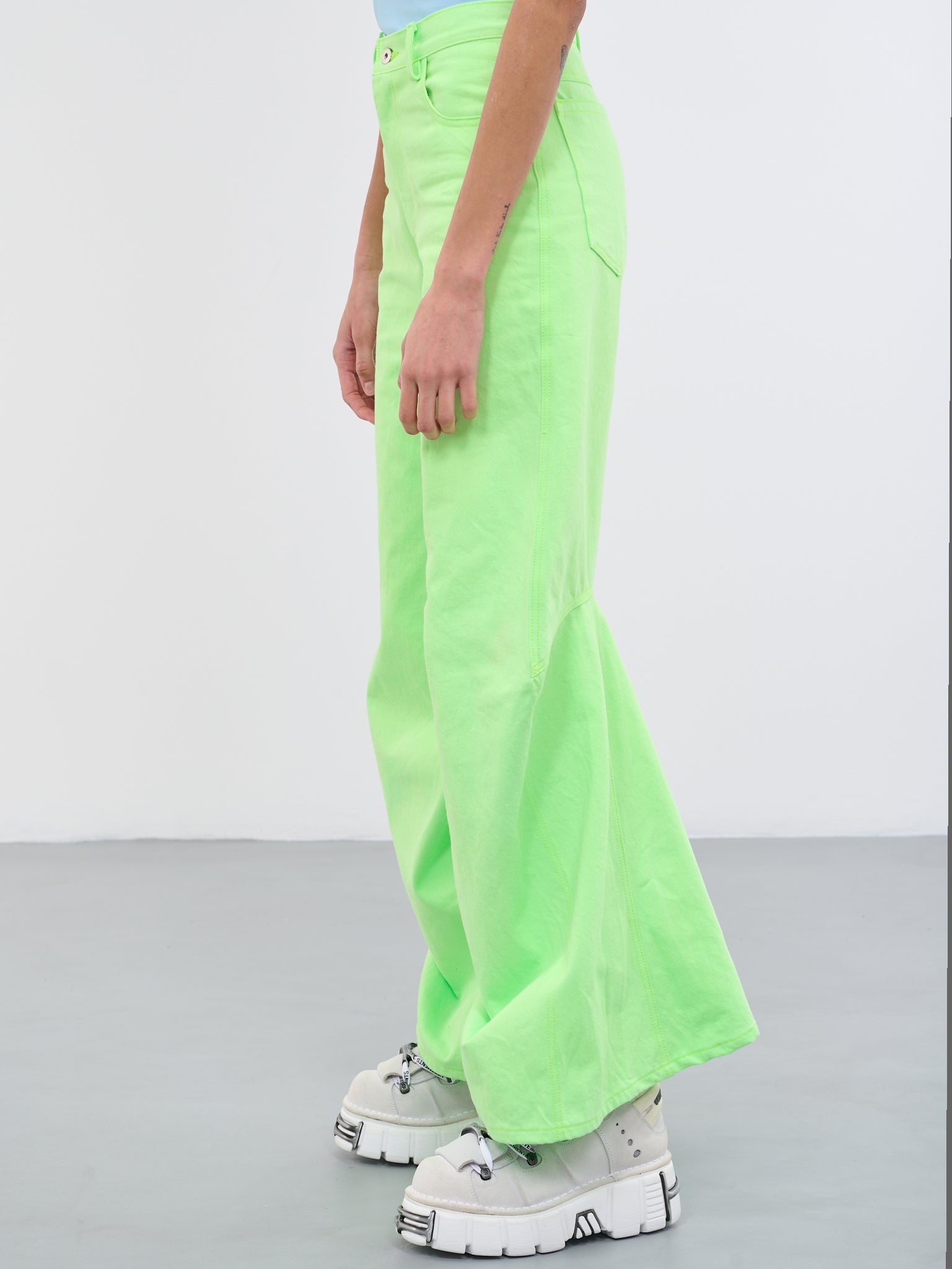 Ruched Denim Pants - 2
