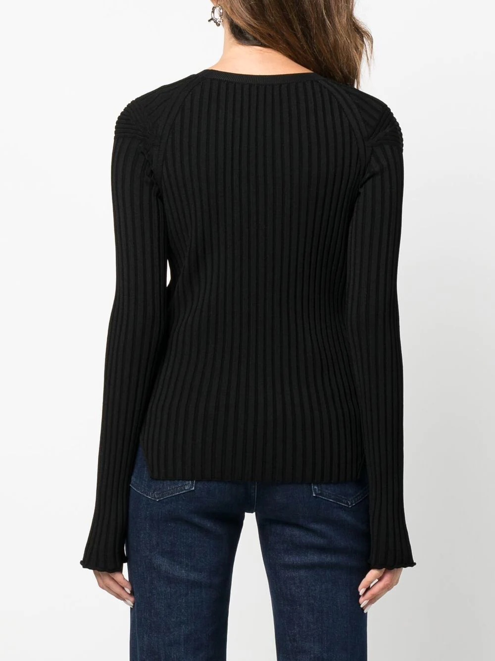 rib-knit long-sleeve top - 4