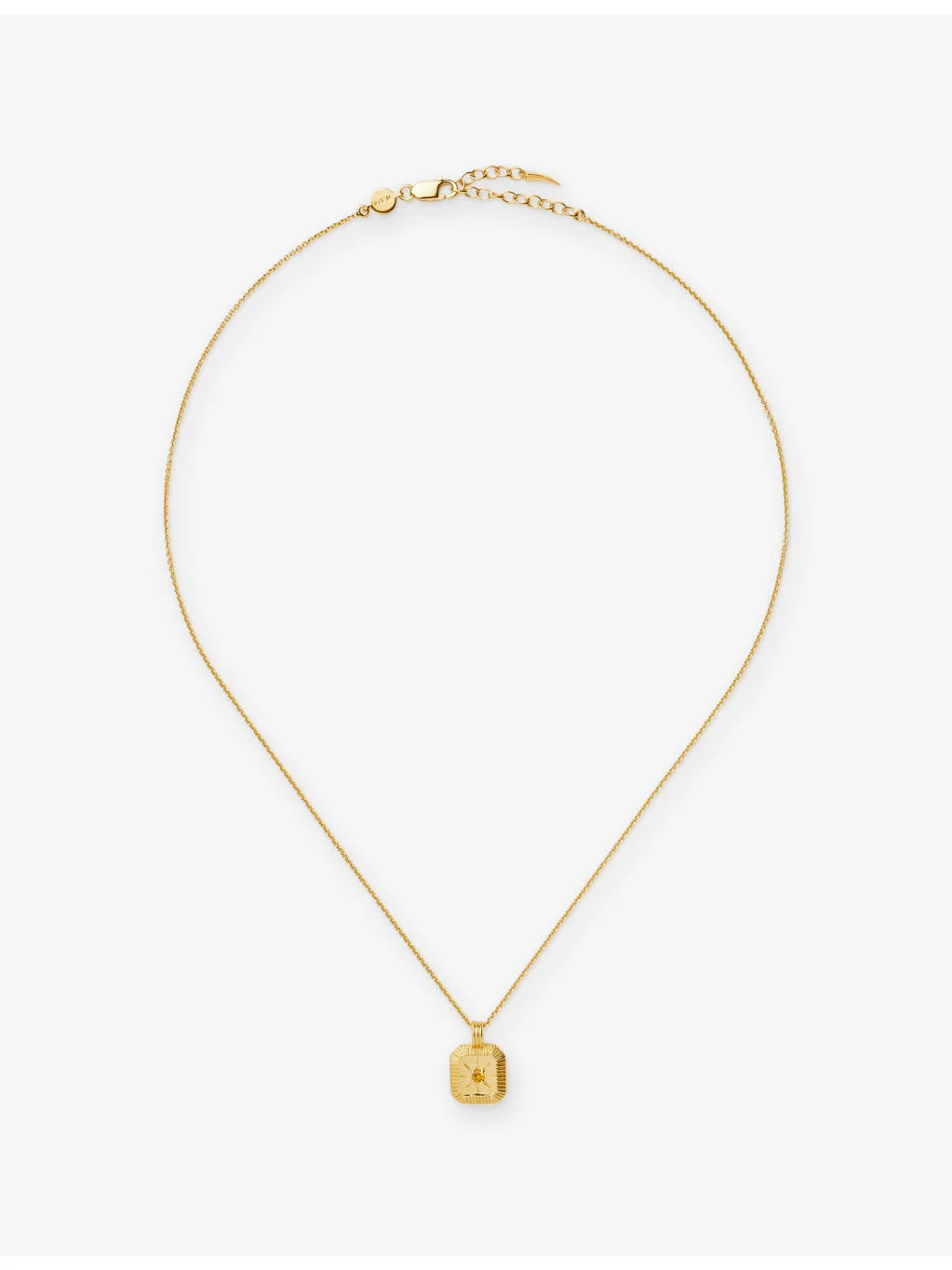 November Birthstone 18ct Gold Vermeil Plated Sterling Silver Pendant Necklace - 1