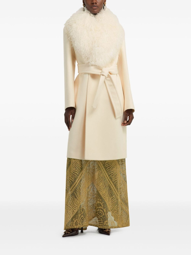 Roberto Cavalli shearling-trimmed coat outlook