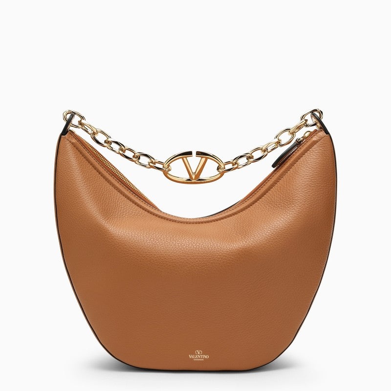 Valentino Garavani Vlogo Moon Beige Medium Hobo Bag Women - 3