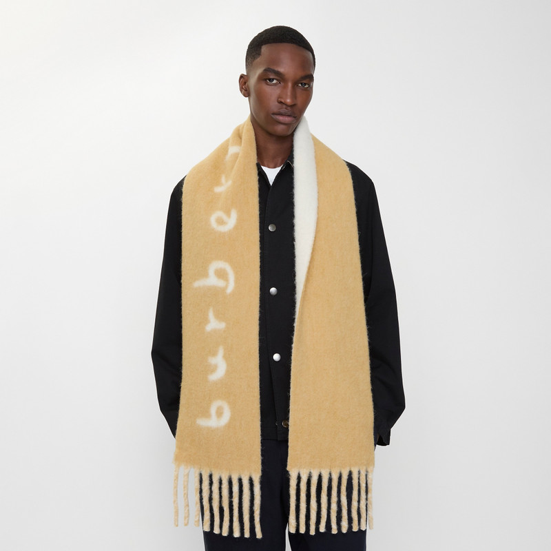 Reversible Logo Alpaca Wool Blend Scarf 7