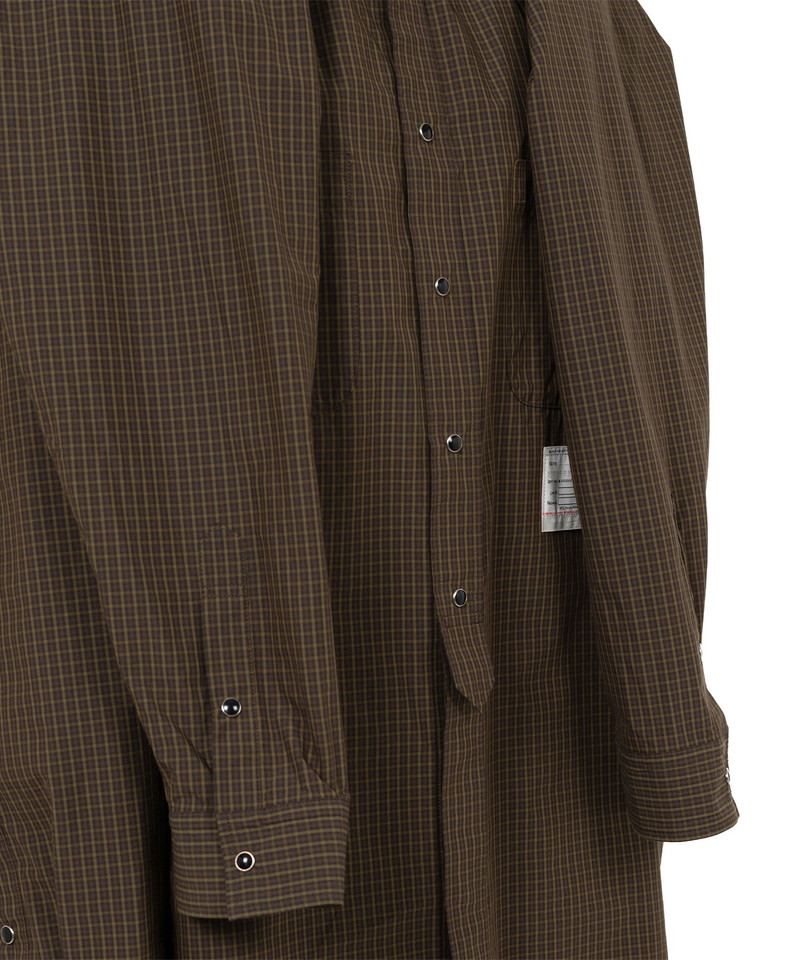 Sleeve Layered Check Shirt Dress 9